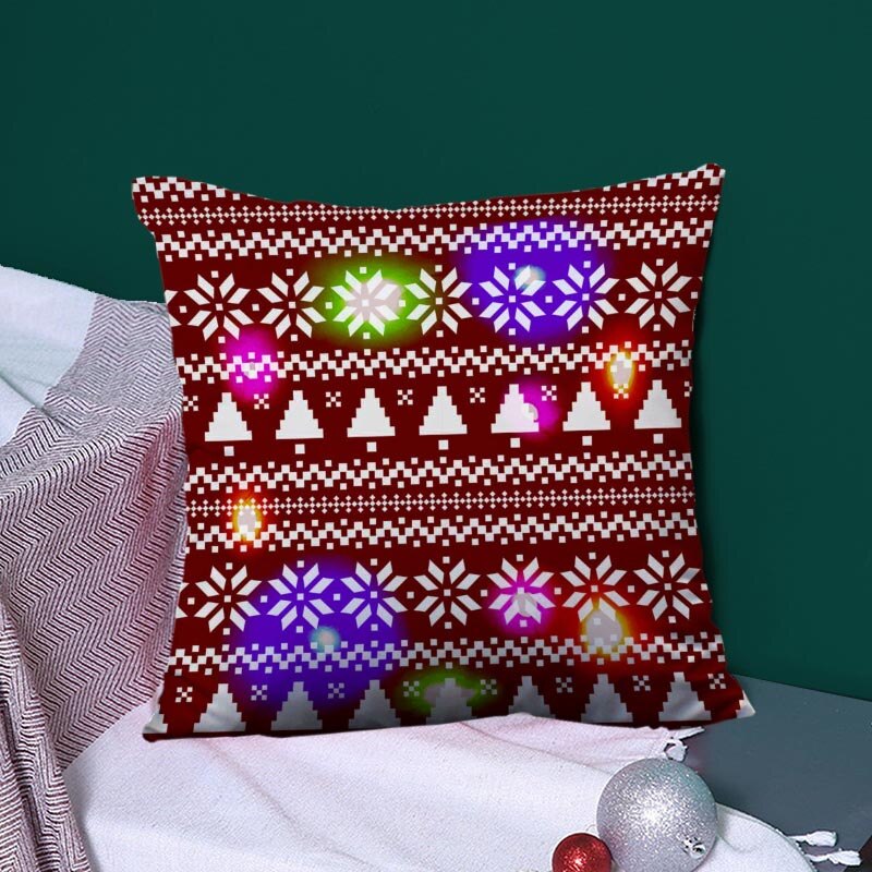 Federa per cuscino LED serie natalizia