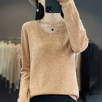 Maglione da donna con scollo a V in lana merino Kirrea Kirrea