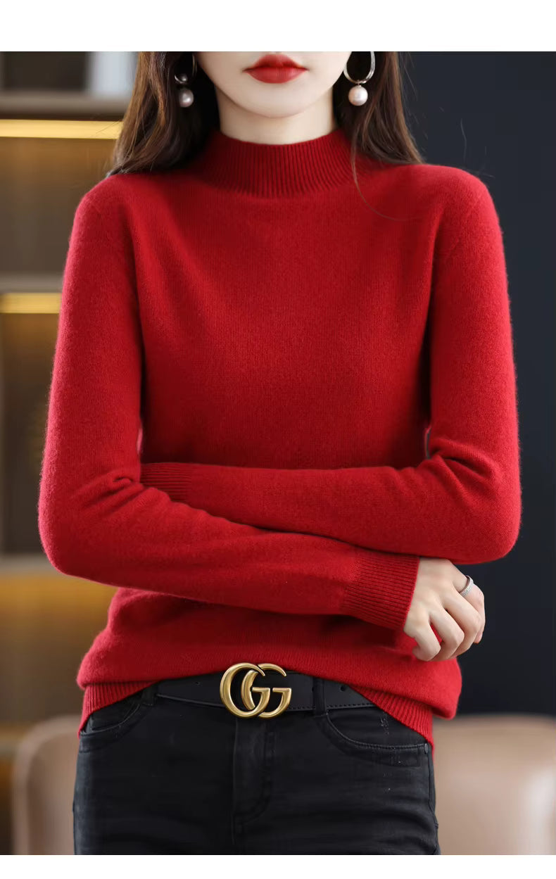Maglione da donna Aurora in pura lana cashmere al 100% per l'autunno e l'inverno