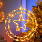 Anello luminoso natalizio a LED LumiRing | Alimentato tramite USB | 8 modalità di illuminazione | Bianco caldo e colorato | Decorazione per Natale e celebrazioni