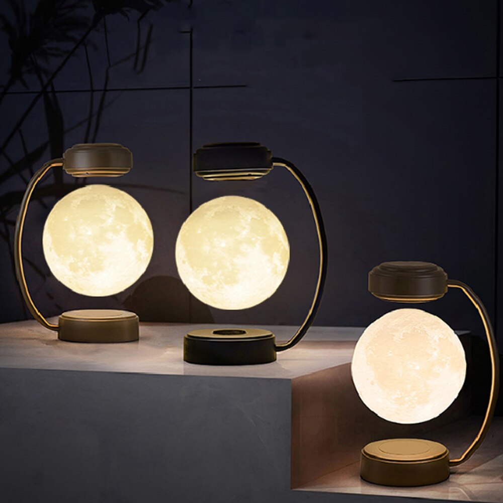 Lampada notturna lunare levitante magnetica 3D