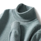 Maglione dolcevita da uomo in pura lana al 100% - Maglione lavorato a maglia sciolto di grandi dimensioni per autunno e inverno