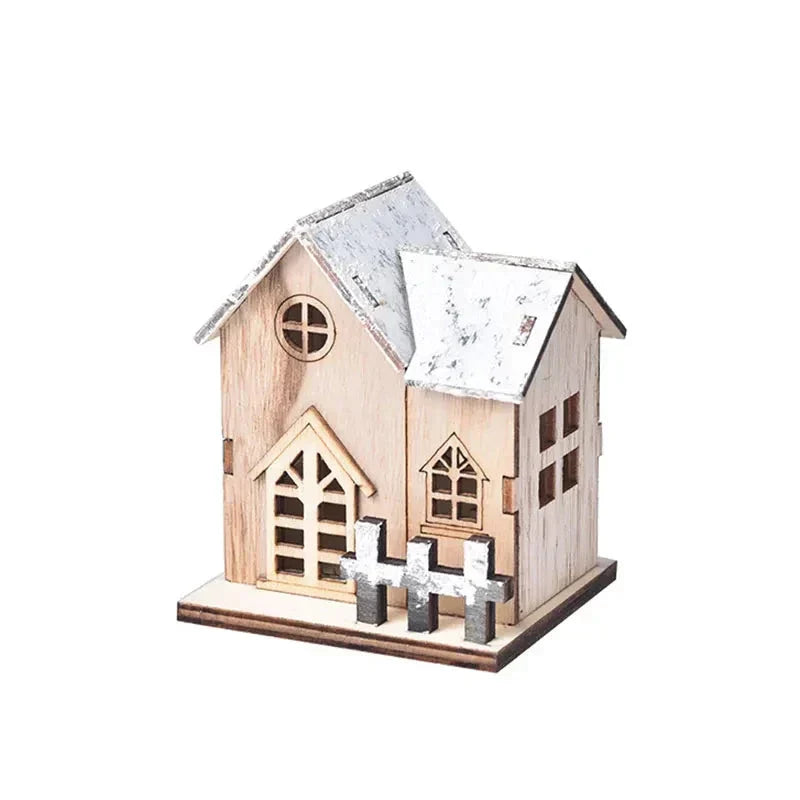 Lanterne Natalizie FrostGlitter - Incantevole Decorazione Natalizia a forma di Casa per un'Atmosfera Magica