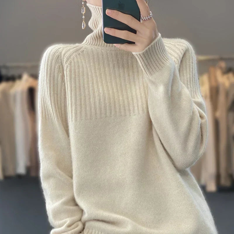 Elouise: Maglia Dolcevita in Lana da Donna