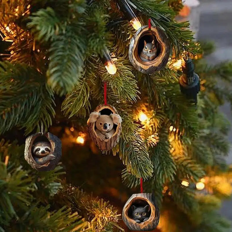 Calendario dell'Avvento con gatto, conto alla rovescia, ornamenti per albero da appendere