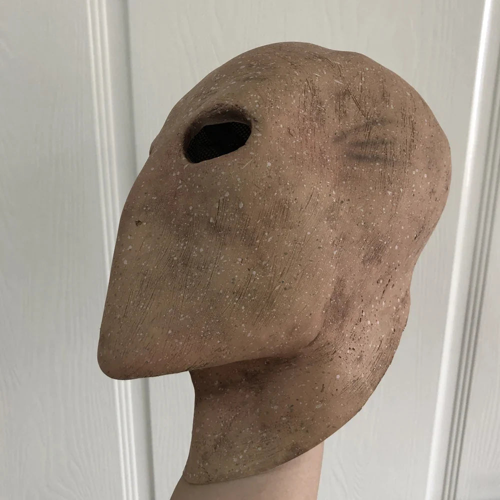 Costume di Halloween horror senza volto in lattice con maschera Slenderman