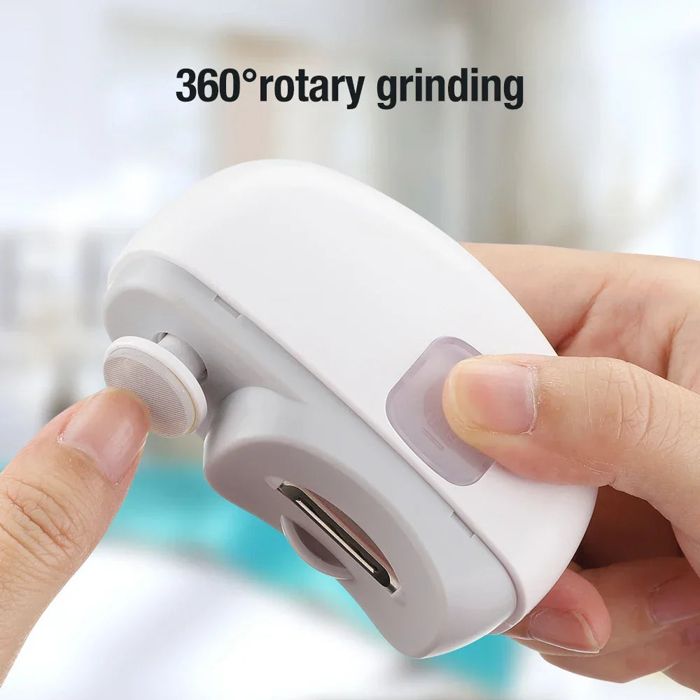 Tagliaunghie elettrico 2 in 1 Trimmer per manicure per bambini Anti-Splash Tagliaunghie per neonati Cura del neonato Autunno 2025 Sicuro