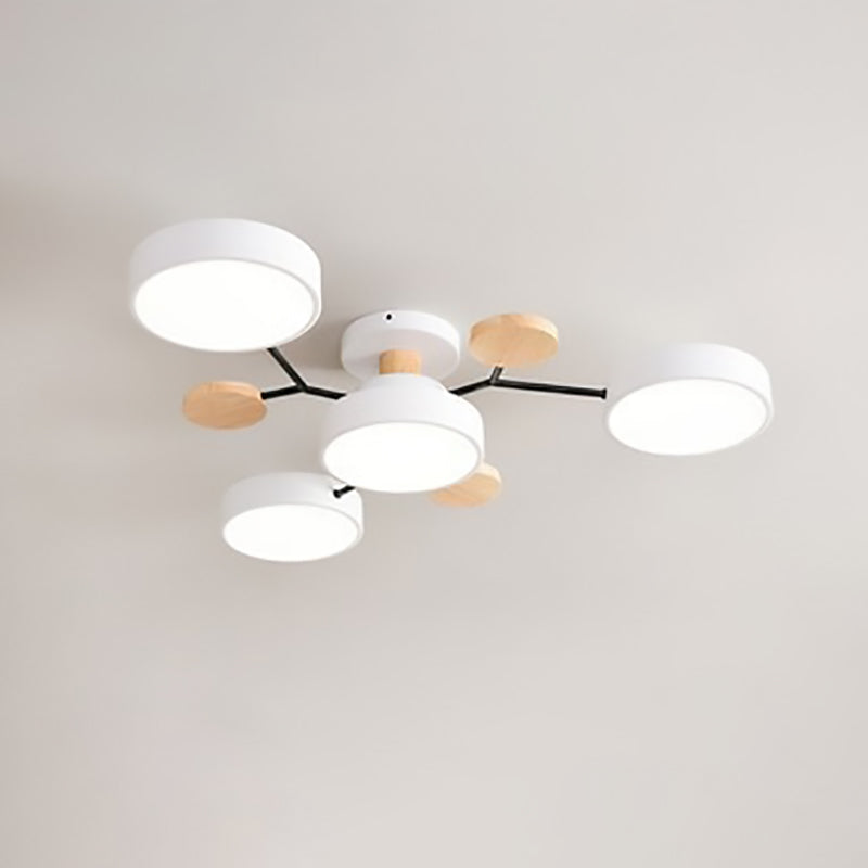 Lampada da soffitto LED scandinava dal design molecolare con luce d'ambiente moderna