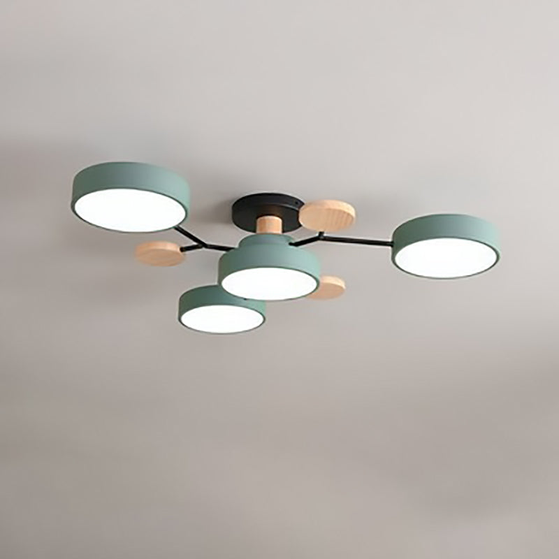 Lampada da soffitto LED scandinava dal design molecolare con luce d'ambiente moderna