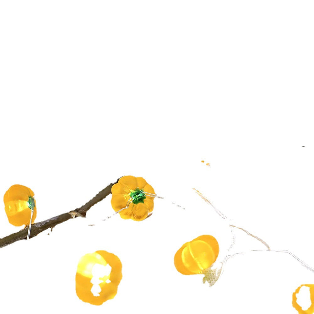 Moderna decorazione a forma di zucca in acero e ghianda del Ringraziamento, con 30 luci a LED