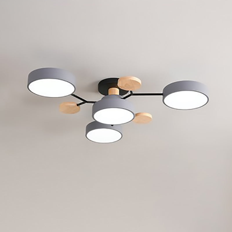 Lampada da soffitto LED scandinava dal design molecolare con luce d'ambiente moderna