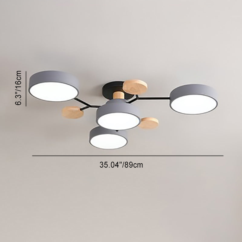 Lampada da soffitto LED scandinava dal design molecolare con luce d'ambiente moderna