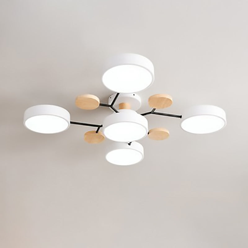 Lampada da soffitto LED scandinava dal design molecolare con luce d'ambiente moderna