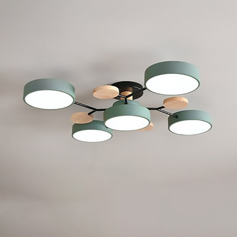Lampada da soffitto LED scandinava dal design molecolare con luce d'ambiente moderna