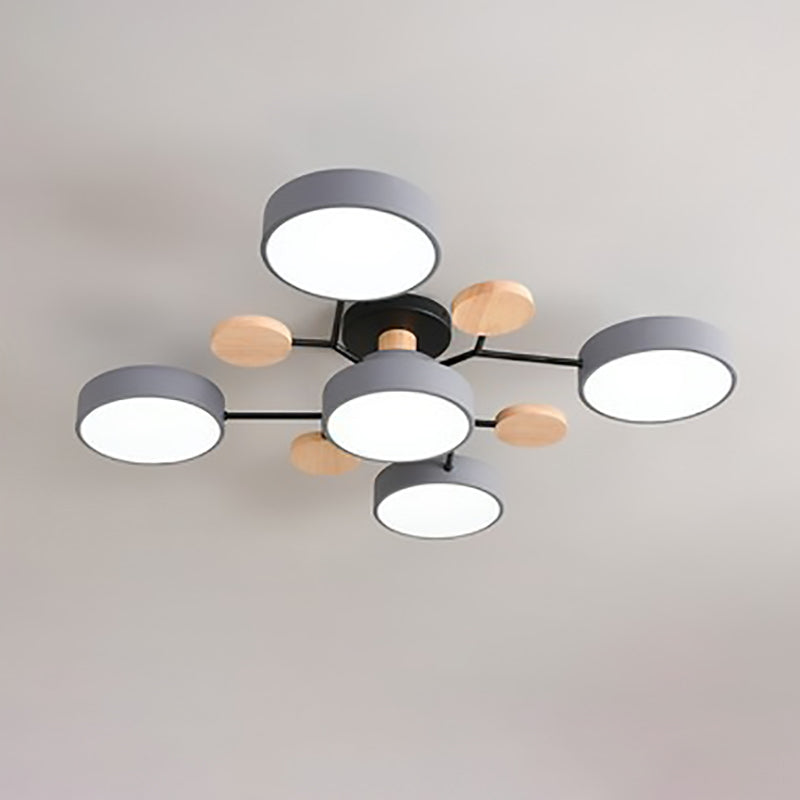 Lampada da soffitto LED scandinava dal design molecolare con luce d'ambiente moderna