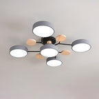 Lampada da soffitto LED scandinava dal design molecolare con luce d'ambiente moderna
