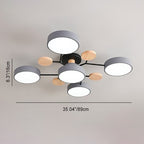 Lampada da soffitto LED scandinava dal design molecolare con luce d'ambiente moderna