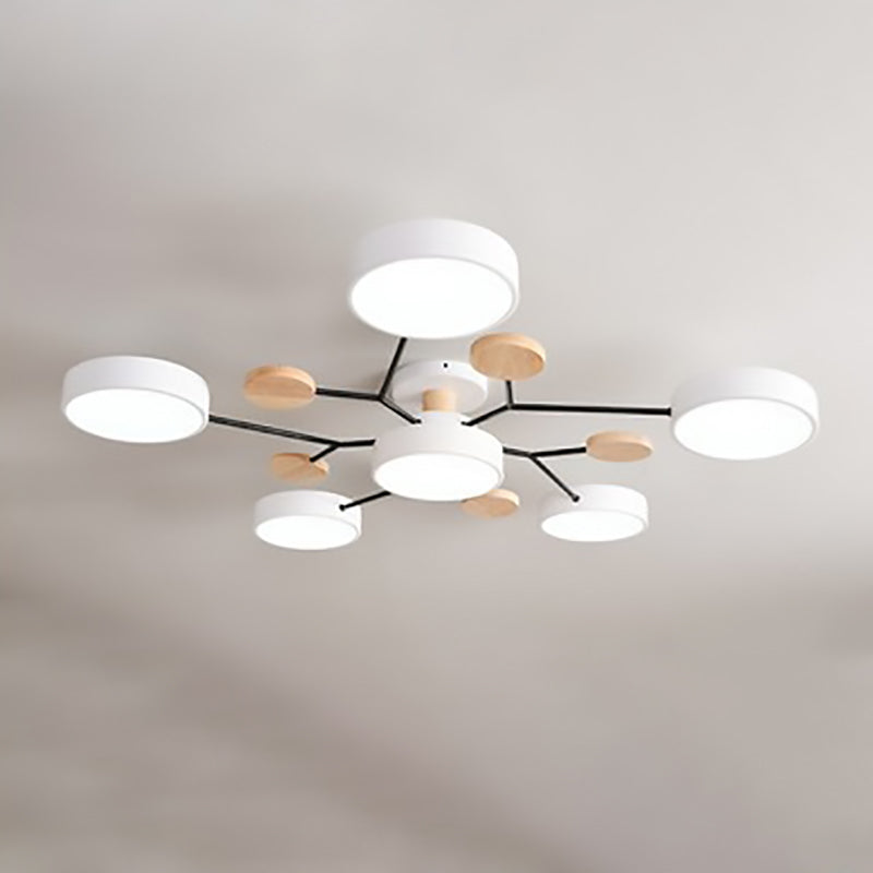 Lampada da soffitto LED scandinava dal design molecolare con luce d'ambiente moderna