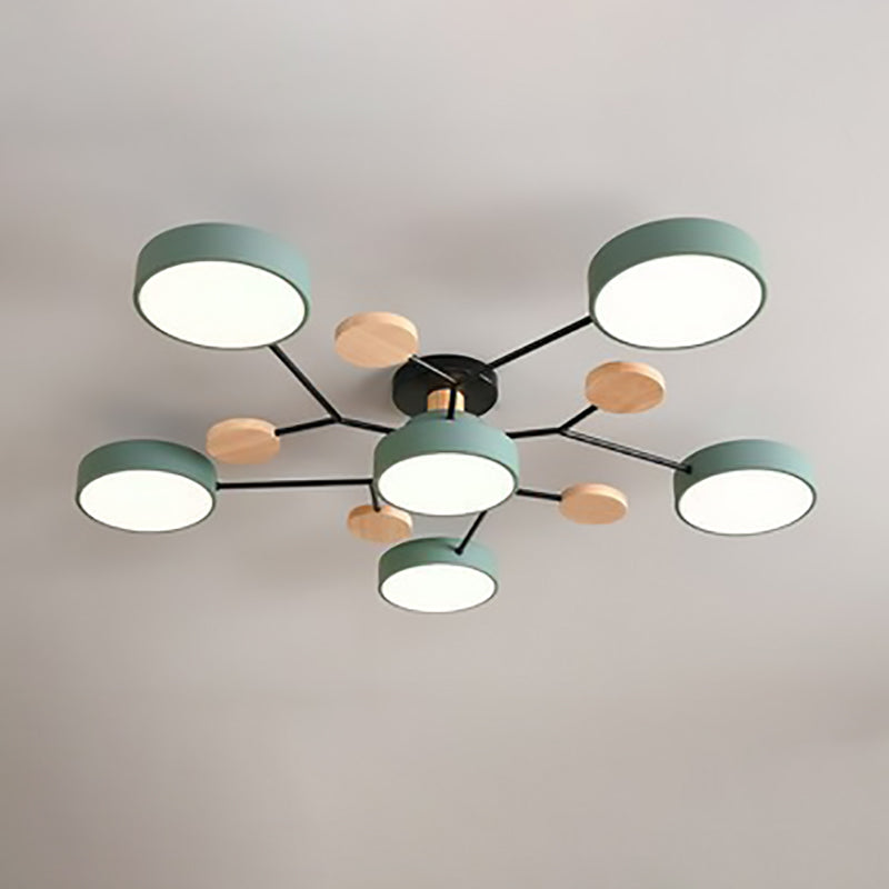Lampada da soffitto LED scandinava dal design molecolare con luce d'ambiente moderna