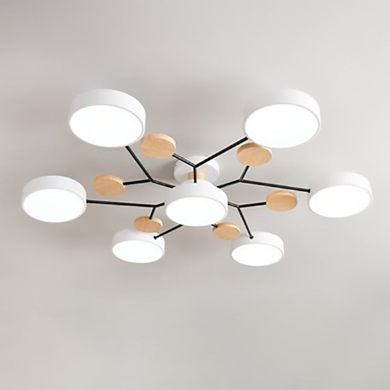 Lampada da soffitto LED scandinava dal design molecolare con luce d'ambiente moderna