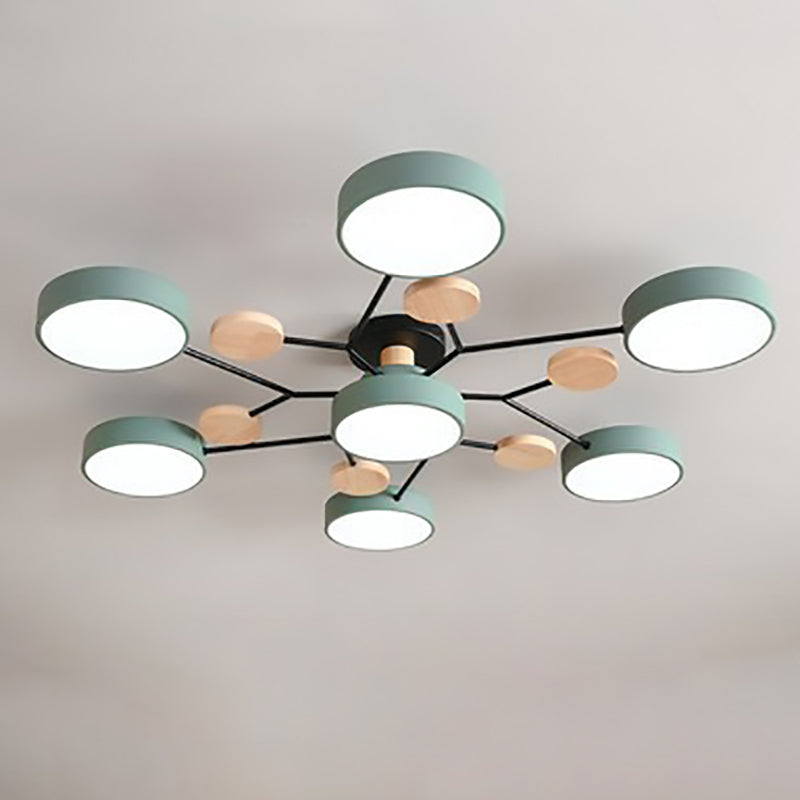 Lampada da soffitto LED scandinava dal design molecolare con luce d'ambiente moderna