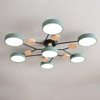 Lampada da soffitto LED scandinava dal design molecolare con luce d'ambiente moderna