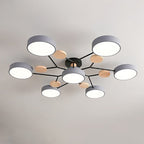 Lampada da soffitto LED scandinava dal design molecolare con luce d'ambiente moderna