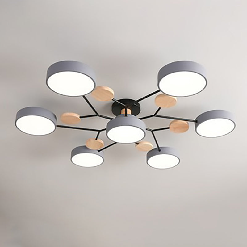 Lampada da soffitto LED scandinava dal design molecolare con luce d'ambiente moderna