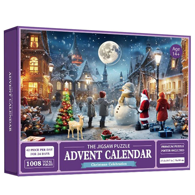Calendario dell'Avvento con puzzle natalizi da 1000 pezzi - Regalo di Natale