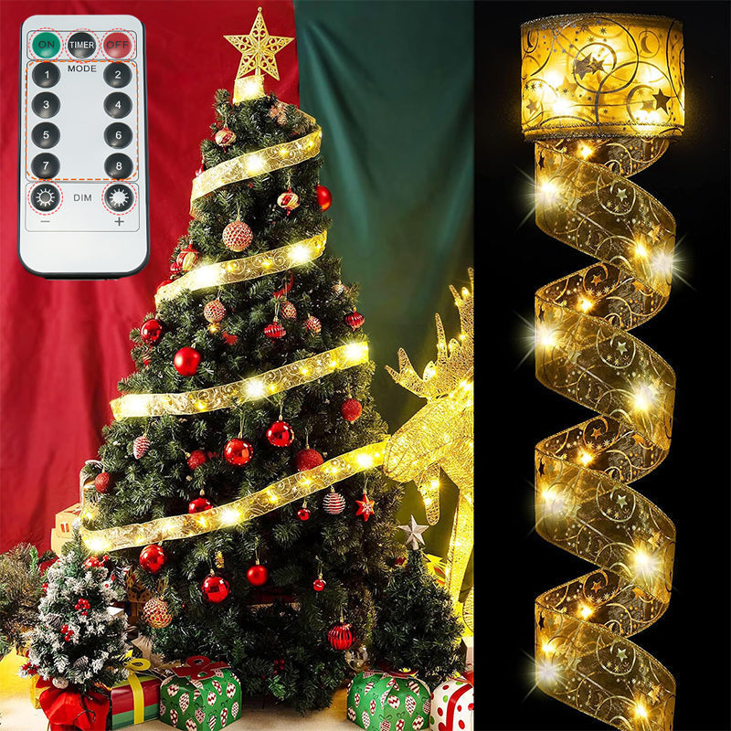 Luci decorative dell'albero di Natale del nastro