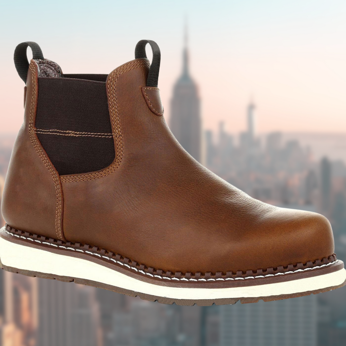Stivali con zeppa da uomo resistenti e impermeabili - Chelsea Leather Work