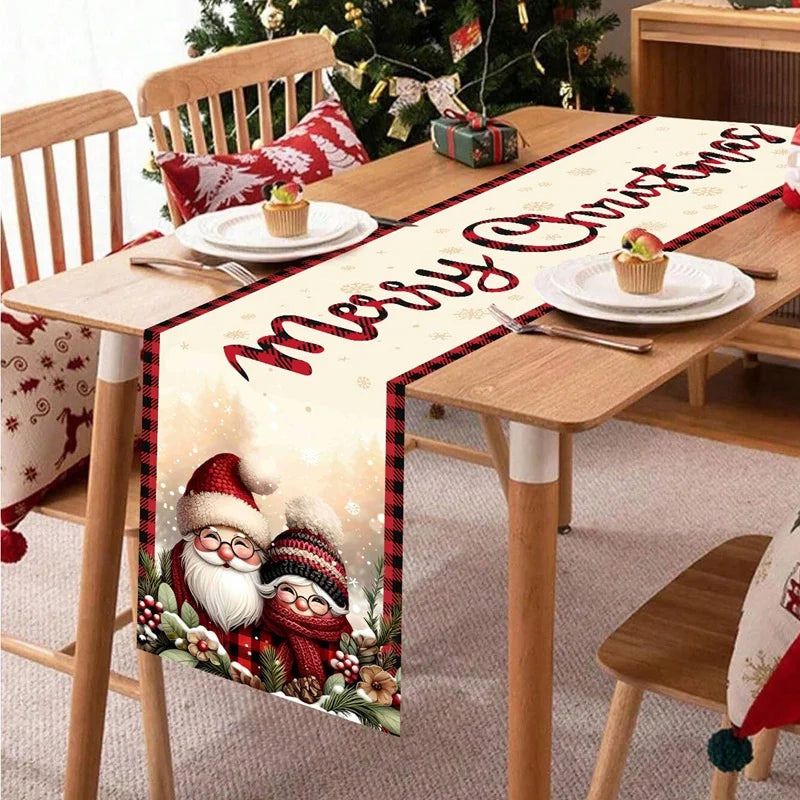 Runner da tavola natalizio Festivia | 180×35cm| Elegante e festoso | Decorazione della tavola per Natale e Capodanno 2025/2026