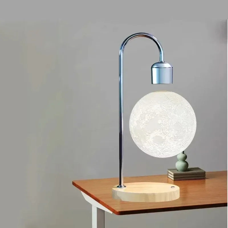 Lampada lunare a LED con levitazione magnetica e ricarica wireless