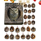 Calendario dell'Avvento con gatto, conto alla rovescia, ornamenti per albero da appendere