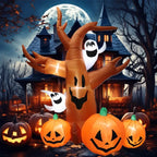 Albero di zucca gonfiabile della decorazione di Halloween all'aperto Autunno 2025
