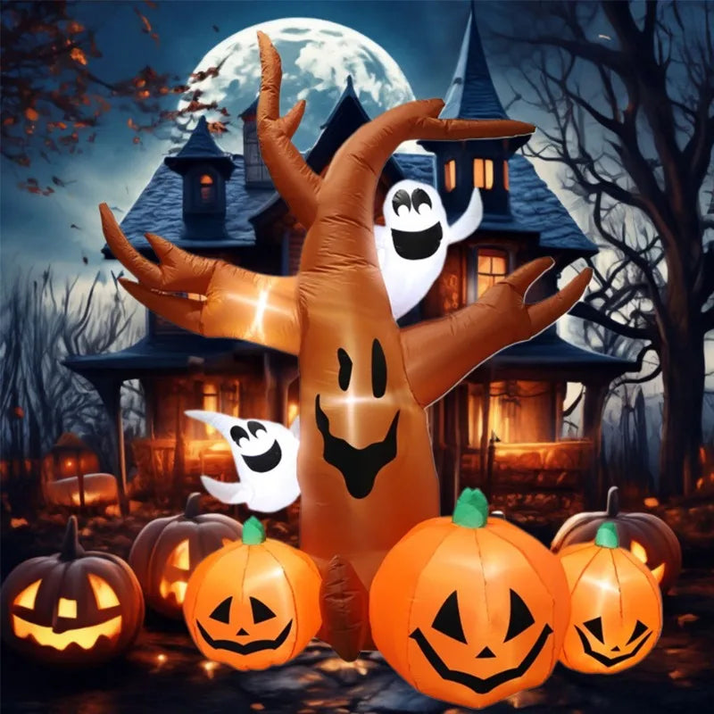 Albero di zucca gonfiabile della decorazione di Halloween all'aperto Autunno 2025