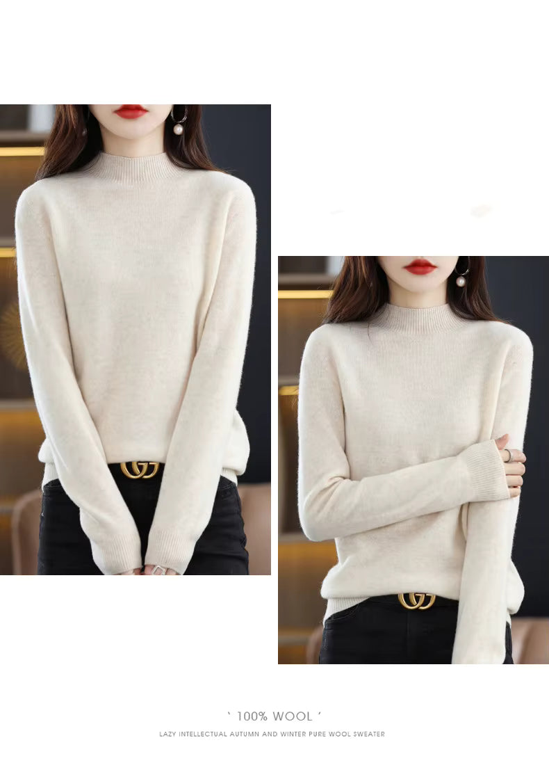 Maglione da donna Aurora in pura lana cashmere al 100% per l'autunno e l'inverno