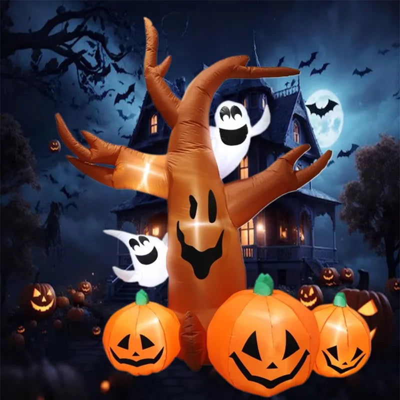 Albero di zucca gonfiabile della decorazione di Halloween all'aperto Autunno 2025