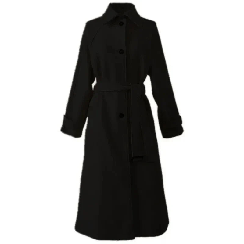 Cappotto lungo da donna con cintura | Elegante e caldo per l'inverno