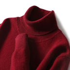 Maglione dolcevita da uomo in pura lana al 100% - Maglione lavorato a maglia sciolto di grandi dimensioni per autunno e inverno