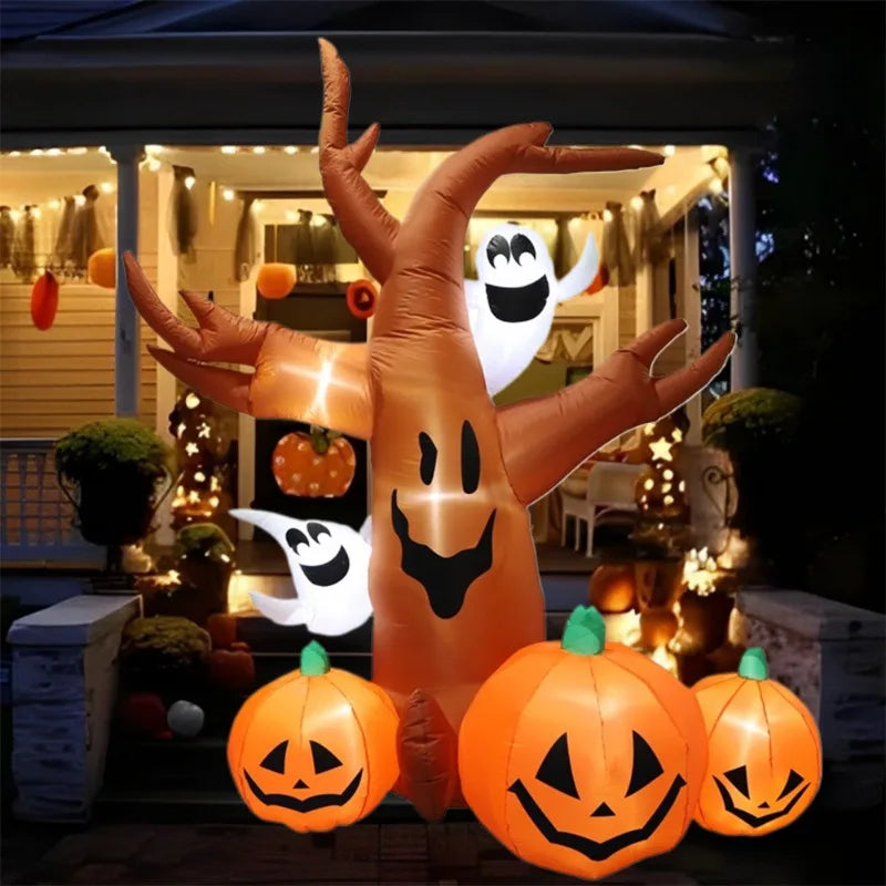 Albero di zucca gonfiabile della decorazione di Halloween all'aperto Autunno 2025