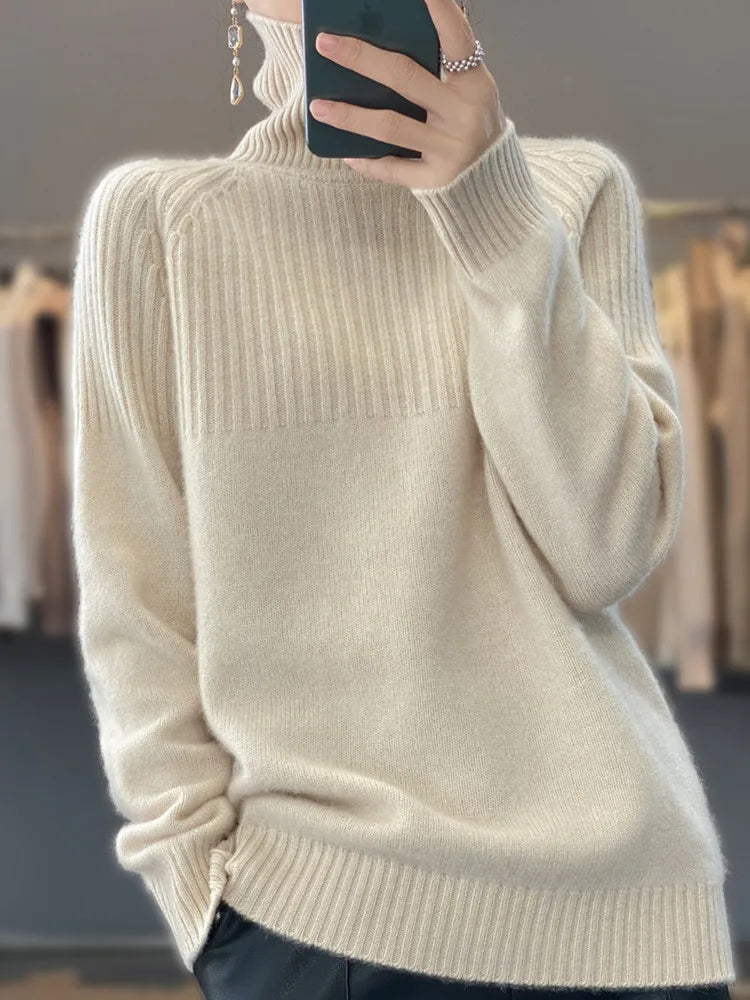 Elouise: Maglia Dolcevita in Lana da Donna
