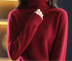 Maglione Emma Collo Alto in Puro Cashmere 100%: per l'Autunno e l'Inverno