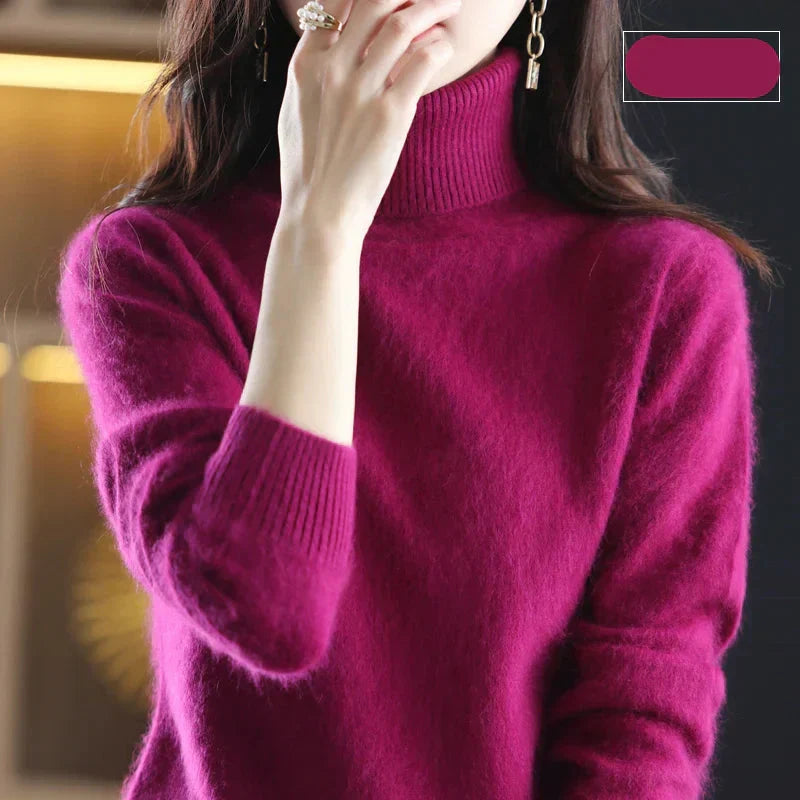 Maglione Emma Collo Alto in Puro Cashmere 100%: per l'Autunno e l'Inverno