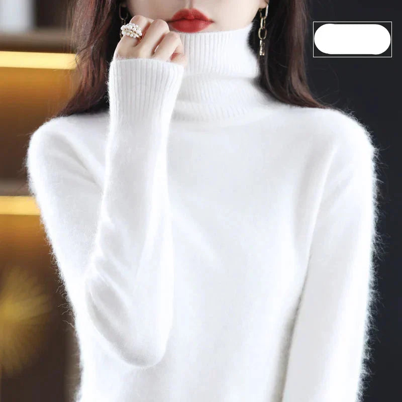 Maglione Emma Collo Alto in Puro Cashmere 100%: per l'Autunno e l'Inverno