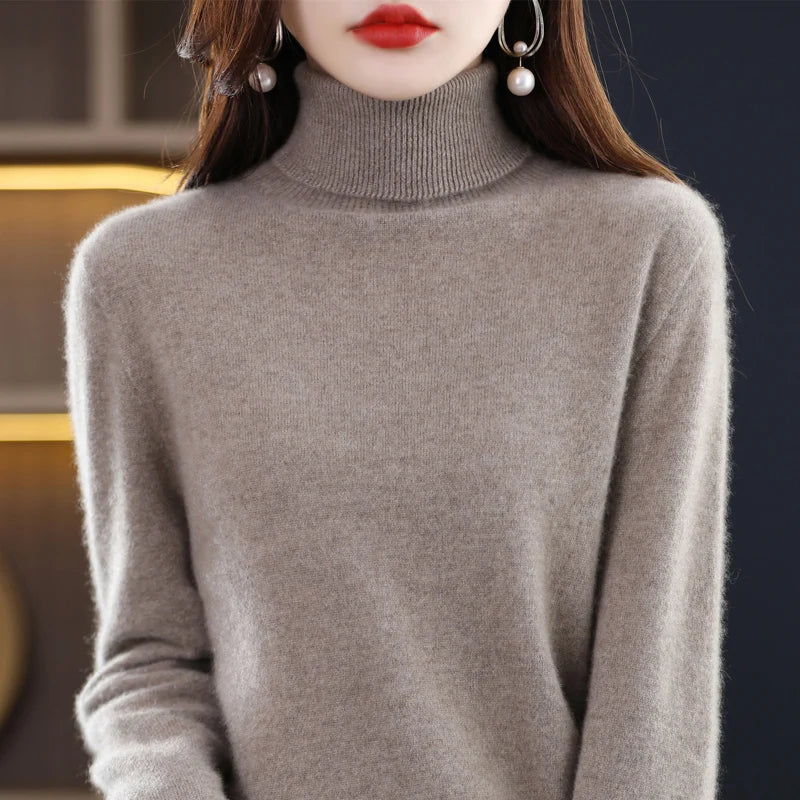 Maglione da donna in lana merino lavorata Asteria da indossare tutti i giorni