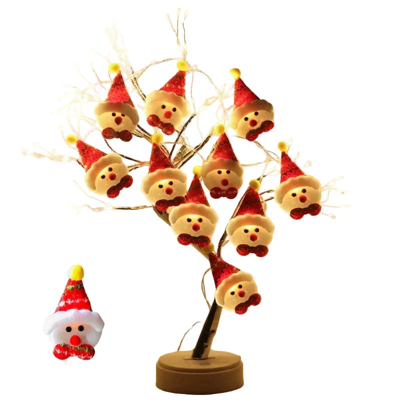 GelidoGlow | Luci dell'albero di Natale del pupazzo di neve e ornamenti pendenti