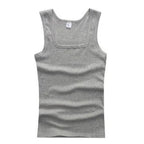 Canotta in cotone traspirante da uomo | collo tagliato, vestibilità casual, gilet in maglia estiva solido