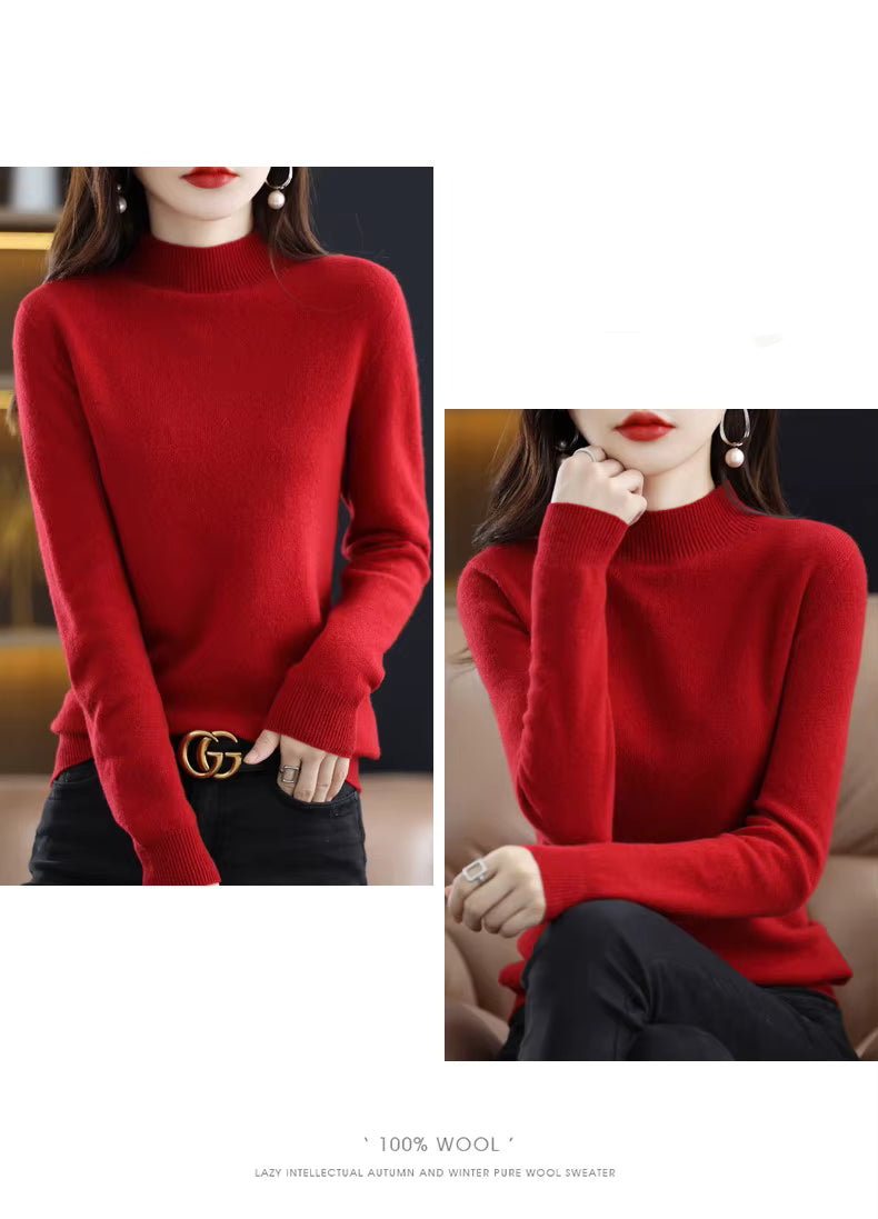 Maglione da donna Aurora in pura lana cashmere al 100% per l'autunno e l'inverno