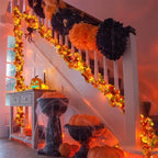 Ghirlanda autunnale Aurelia | Ghirlanda di foglie d'acero artificiali | 200cm| Decorazioni per la casa e il giardino